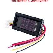 VOLTMETRE & AMPERMETRE  DUAL DİGİTAL (0 ~ 30V /  0 ~ 100A ) G.Y. DC ŞÖNTLÜ thumbnail 1