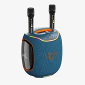 M424 Premium Çift Mikrofonlu 300W Ekstra Bas Bluetooth Hoparlör thumbnail 4