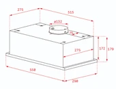 TEKA GFG2 SS ANKASTRE GÖMÜLEBİLİR İNOX ASPİRATÖR thumbnail 2