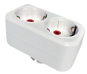 Mutlusan İkili Topraklı Fiş-Priz Düz Tip Beyaz (001 170 033006 00 00) thumbnail 1