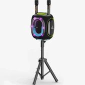 M424 Premium Çift Mikrofonlu 300W Ekstra Bas Bluetooth Hoparlör thumbnail 1