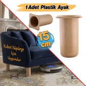 Mobilya Kanepe Koltuk Yatak Baza Yükseltici Yükseltme Ayağı Ayakları Plastik  Kayın Beji 15 cm thumbnail 2