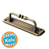 Metal Kapı Çekme Kolu Tutamağı Kulp Kulpları Dolap Mobilya Dolap Çekmece Antik Sarı Büyük 14.5 cm thumbnail 1