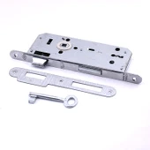 İç Kapı Oda Kapısı Gömme Kilit 18 x 45mm Göbek Ölçülü Metal İç Kapı Kilidi 1 Anahtarlı - 2