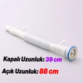 Çift Çıkışlı Lavabo Sifonu Körüklü Hortum Çamaşır ve Bulaşık Makinesi Uyumlu Süzgeç Koku Yapmaz thumbnail 4