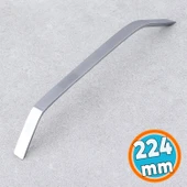 Metal Kulp 224 mm - 22.4 cm Mobilya Çekmece Mutfak Dolabı Dolap Kulpları Kulb Kulpu Krom Gümüş thumbnail 1