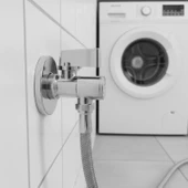 Ara Musluk 3/8 Filtreli Pirinç Krom Musluk Çamaşır Bulaşık Banyo Klozet Mutfak Ara Musluğu thumbnail 5