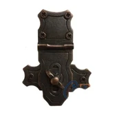 Dekoratif Anahtarlı Sandık Askısı - 40x55mm, Oksit, 1 Adet - 1