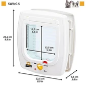 Ferplast Swing 5 Beyaz Kedi Ve Köpek Kapısı13.5x13.7 Cm - 2