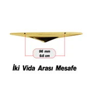 Mobilya Çekmece Mutfak Dolabı Dolap Kulpları Kulbu Kulpu Altın Metal Kulp 96 mm - 9.6 cm thumbnail 2