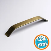 Mobilya Çekmece Mutfak Dolabı Dolap Kulpları Kapak Kulbu Antik Sarı Metal Kulpu 128 mm 12.8 cm thumbnail 1