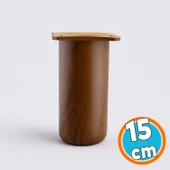 Mobilya Kanepe Koltuk Baza Yükseltici Yükseltme Ayağı Ayakları Plastik Kestane Kahvesi 15 cm thumbnail 1