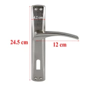 Oda Aynalı Kapı Kolu Nikel İnox Sağa Sola Uygun Ön Arka Oda Kapısı 1 Takım thumbnail 2