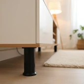 4 Adet Plastik Ayak Dolap Mobilya Tezgah Yükseltici Yükseltme Ayağı Ayarlanabilir 12 Cm Siyah thumbnail 3