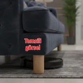 4 Adet Mobilya Kanepe Koltuk Yatak Baza Yükseltici Yükseltme Ayağı Ayakları Plastik  Kayın Bej 15 cm thumbnail 4