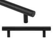 Mobilya Mutfak Dolap Kapak Çekmece Kulpu Kulbu 128 mm Mat Siyah Metal Kulp (10 Adet) thumbnail 4