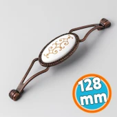 Mobilya Mutfak Çekmece Dolap Kulpu Kulbu Kulpları (128 mm-12.8 cm) Eskitme Antik Bakır Metal thumbnail 1