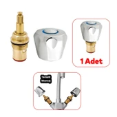 Aç Kapa Musluk Başlığı Kafası Pratik 1 Adet Batarya Yedek Başlık Salmastra thumbnail 1