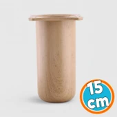 4 Adet Mobilya Kanepe Koltuk Yatak Baza Yükseltici Yükseltme Ayağı Ayakları Plastik  Kayın Bej 15 cm thumbnail 7