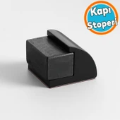 Kapı Stoperi Metal Siyah Oval Model Güçlü Yapışkanlı Kauçuk Başlıklı Kapı Tamponu Durdurucu Koruyucu thumbnail 1