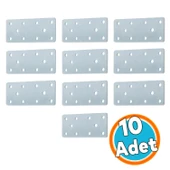 (10 ADET) Mobilya Dolap Duvar Sabitleme Metal Köşebent Düz Gönye 40x100 mm Bağlantı Aparatı thumbnail 1