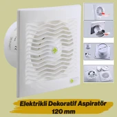 Elektrikli Wc Mutfak Büro Banyo Havalandırma 120 mm Aspiratör Fan Kirli Hava Kötü Koku Fanı 120 mm thumbnail 1