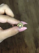 Doğal Taş Pembe Kuvars Taşlı Antik Model Kadın Ayarlanabillir Yüzük euy82pk thumbnail 3