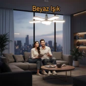 Beş Pervaneli Tasarruflu Ampul 72 W Led Lamba Beyaz E27 Duy 6480 Lümen Uzun Ömürlü 220 Volt 1 Adet - 4