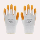 Örme Nitril Eldiven 10XL Polyester Kaplama Dayanıklı İş Eldiveni İmalat Montaj Lojistik Tarım Sanayi thumbnail 4