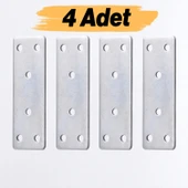 Mobilya Sabitleme Köşe Bağlantı Demiri 30x90 mm 4 Adet Set Düz Metal Gönye Dolap Kitaplık Vestiyer thumbnail 1