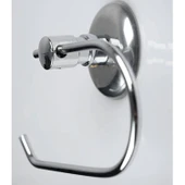 Metal Tuvalet Kağıtlık Yapışkanlı Açık Aparat WC Kağıt Standı Bez Havluluk Paslanmaz Sağlam Krom thumbnail 6