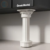 Ayarlanabilir Plastik Ayak Dolap Mobilya Tezgah Yükseltici Yükseltme Ayağı Ayakları 4 Adet 15 Cm thumbnail 5