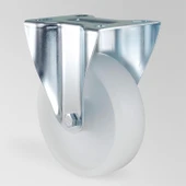 Sabit Tablalı Teker 100x32 mm Poliamid Beyaz Burçlu Ağır Yük Tekeri thumbnail 1