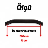 Mutfak Dolabı Dolap Kulpları Kapak Kulbu Kulpu Mobilya ÇekmeceVolga (160 MM 16 CM) Antik Sarı Metal thumbnail 2