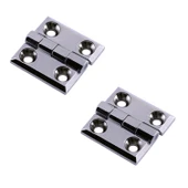 2 ADET 60x60 mm Gümüş Metal Yaprak Menteşe Kapi Pencere Dolap Mobilya Kapak Menteşe Bağlantı thumbnail 6