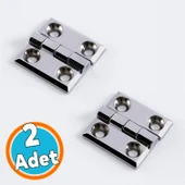 2 ADET 60x60 mm Gümüş Metal Yaprak Menteşe Kapi Pencere Dolap Mobilya Kapak Menteşe Bağlantı thumbnail 1