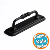 Metal Kapı Çekme Kolu Tutamağı Kulp Kulpları Dolap Mobilya Dolap Çekmece Siyah Büyük 14.5 cm thumbnail 1