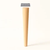 Masa Ayağı Ham Ahşap Doğal Boyasız Bağlantı Aparatlı Mobilya Kanepe Sehpa Ayakları Bohem 75 cm thumbnail 1