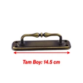 Metal Kapı Çekme Kolu Tutamağı Kulp Kulpları Dolap Mobilya Dolap Çekmece Antik Sarı Büyük 14.5 cm thumbnail 5