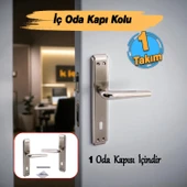 1 Takım İç Oda Kapı Kolu Aynalı Sağa Sola Uygun Saten Renk Dış Ahşap Pvc Metal Çelik Kapısı Tutamağı thumbnail 3