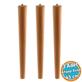 Boyalı Sehpa ve Masa İçin Bohem Tarz Ahşap Mobilya Ayağı Aksesuar Ayakları Silindir 45 cm 3 Adet thumbnail 1