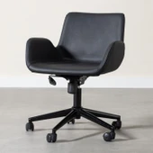 4 Adet Dönerli Koltuk Tekeri M8 Civatalı Siyah Renk Dayanıklı Plastik Mobilya Sandalye Ofis Tekerlek thumbnail 6