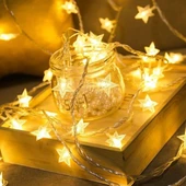 Northcity 20 Adet Mini Yıldız Led 5 Metre Günışığı Rengi Dekoratif Led - 1