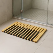 Doğal Bambu Kaymaz Zeminli Banyo Paspası – Suya Dayanıklı Ahşap Banyo Matı BR-6702 thumbnail 2