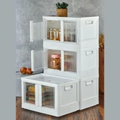 Northcity Tek Katlı 1 Ünite Üst Üste Eklenebilir Demonte Mutfak ve Banyo Düzenleyici RafBeyaz thumbnail 2