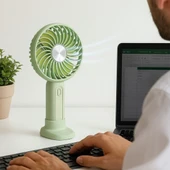 Northcity Masa Üstü Standlı USB ile Şarj Obilen 3 Ayarlı Fan Modlu Çanta Tipi El Fanı - 1