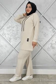 KADIN KAPÜŞONLU ARMA DETAYLI TESETTÜR TAKIM thumbnail 4