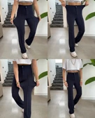 Kadın Yüksek Bel Full Likralı Krep Kumaş Pantolon thumbnail 4