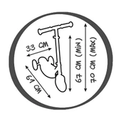 Smoby Ahşap 3W Katlanabilir Scooter 7600750908 thumbnail 5