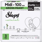 Sleepy Natural Bebek Bezi Gross Paket 3 Beden 4-9 Kg 100 Adet - 1